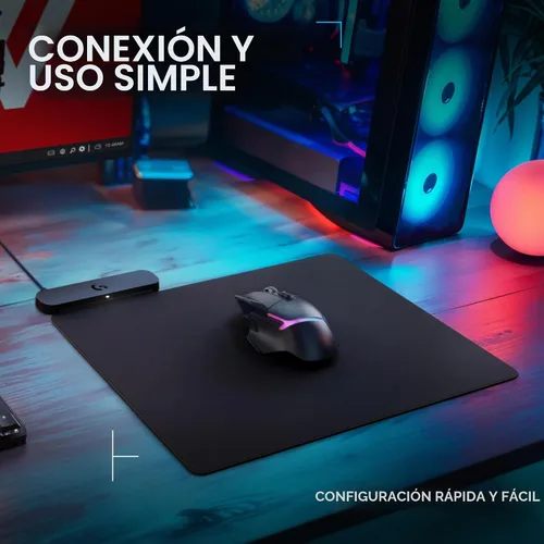 Vista 6 de Logitech G 502 X Lightspeed - Mouse inalámbrico para juegos + alfombrilla de mouse de carga inalámbrica Powerplay 2, color negro
