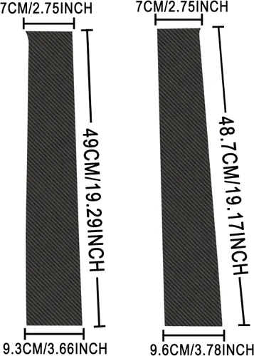 Vista 2 de TOMALL Calcomanías de vinilo para poste de ventana de automóvil compatibles con Dodge Ram 1500 2500 3500 2009-2018 2009-2018, calcomanías de columna