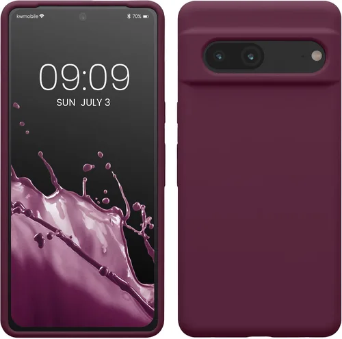 Vista 41 de kwmobile Funda compatible con Google Pixel 7 - Funda de silicona TPU con acabado suave - Piedra antigua