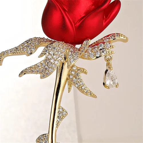 Vista 5 de Broche de la serie floral para mujer, disfraz de moda, flor de perla, broche y alfileres, joyería, regalo de Navidad