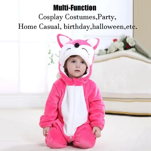 Vista 3 de Disfraces de animales para bebés, mameluco unisex para niños pequeños, rómper para disfraz de Halloween