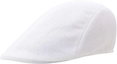 Vista 9 de meioro Gorra plana de verano para hombre, tejido de paja de lino, de algodón, transpirable, Gatsby Irish Cabbie Ivy Cap Caqui