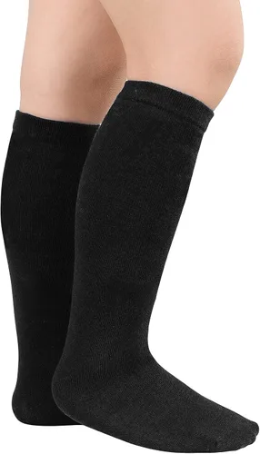 Vista 2 de Durio Calcetines de fútbol para niños, calcetines de fútbol de algodón suave para niños y niñas, calcetines deportivos hasta la rodilla