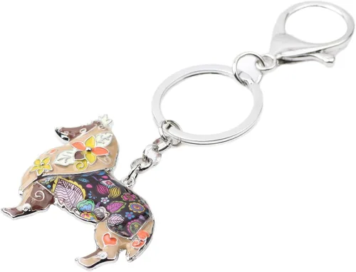 Vista 3 de DOWAY - Llavero con esmalte para perro, diseño de bordo, diseño de perro Collie