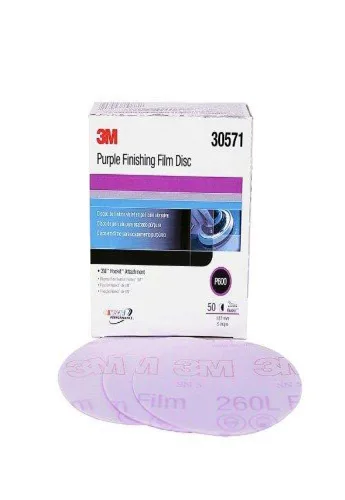 Vista 7 de Disco de película para acabado púrpura antipolvo, modelo P1 3769 de 6 pulgadas, de 3M, P600, 3