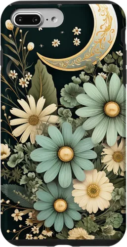 Vista 12 de Sage Green Wildflower Floral Moon Flower Botanical Case for iPhone 17