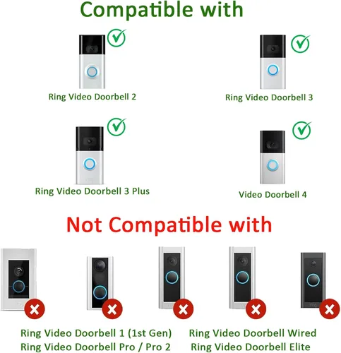 Vista 3 de Zivif Panel solar de 7 W compatible con timbres Ring Video Doorbell 2, 3, 3 Plus y 4 Cargador solar con batería incorporada de 2600 mAh, IP65