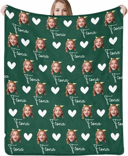 Vista 22 de D-Story Mantas faciales personalizadas, regalo personalizado con fotos para papá, día del padre