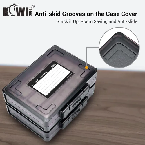 Vista 5 de KIWIFOTOS 3.5 Inch HDD Shockproof Rugged Hard Disk Drive Protective Case