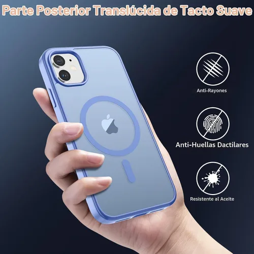 Vista 6 de SUPFINE Funda magnética para iPhone 11, color azul y morado Azul púrpura