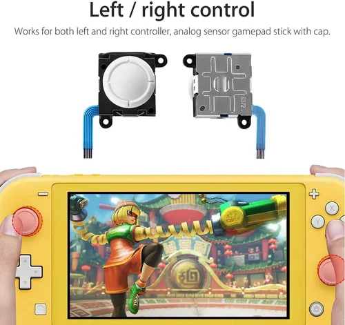 Vista 2 de Palanca de mando analógica de repuesto 3D para Nintendo Switch Lite y Joycon (2 unidades)