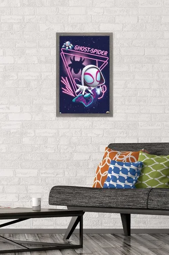 Vista 2 de Trends International Marvel Spidey And His Amazing Friends - Póster de pared de araña fantasma, 22.4 pulgadas de largo x 14.7 pulgadas, versión