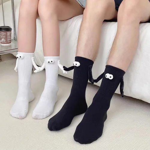 Vista 9 de SLOUFIOL Tomados de la mano Lindos calcetines de conexión magnética muñeca divertida Navidad cumpleaños regalos idea