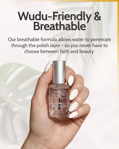 Vista 5 de Esmalte de uñas con certificado Halal de Karma - Verdaderamente transpirable, libre de crueldad animal y vegano - Esmalte de uñas permeable al