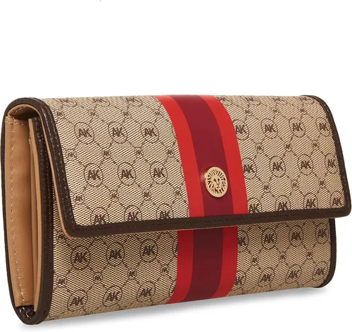 Vista 4 de Anne Klein Cartera Continental con Logo Varsity