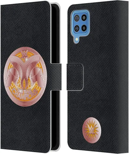 Vista 170 de Head Case Designs Officially Licensed WWE Cruiserweight Champion Title Belts Leather Wallet Case Compatible with Samsung Galaxy A07 4G Campeón