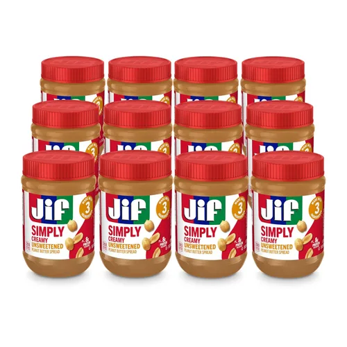 Vista 13 de Simply Jif - Mantequilla de maní cremosa, 15.5 onzas (paquete de 12)