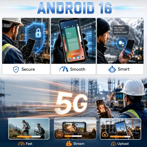 Vista 3 de Blackview BL7000 Pro 5G Smartphone resistente con Android 16, 32GB+256GB Negro
