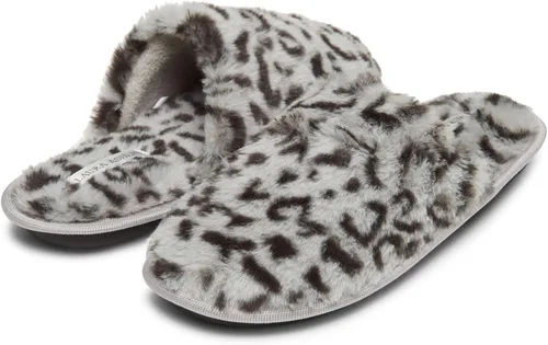 Vista 2 de Laura Ashley Pantuflas de felpa para mujer con espuma viscoelástica