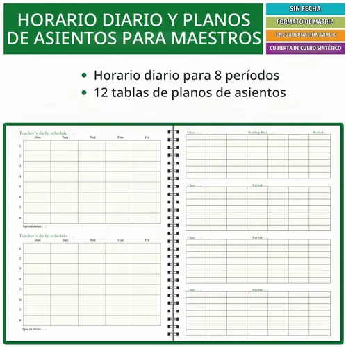 Vista 5 de Combinado de planificación y registro de la Compañía de Publicaciones ELAN: Un libro eficiente de 8-1/2" x 11" para planes de lecciones