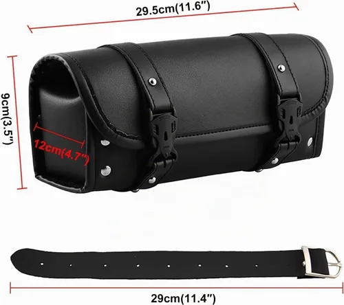 Vista 3 de Bolsa de herramientas de motocicleta adecuada para Harley Suzuki Kawasaki Bolsa de herramientas universal Bolsa lateral de motocicleta, Bolsa