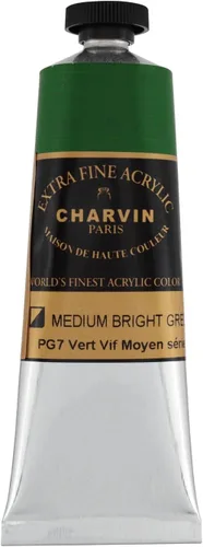 Vista 74 de Charvin Pintura acrílica profesional extrafina – verde absenta, tubo de 2.1 fl oz, pigmentos de triple fresado, resistente a la luz, pinturas