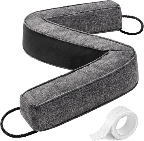 Vista 11 de Comfyanno Tope con peso de 36 pulgadas para debajo de la puerta, se adapta a la parte delantera, dormitorio, puerta interior, fácil de instalar
