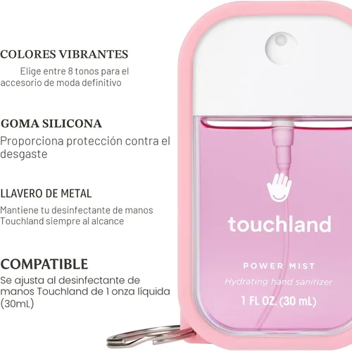 Vista 5 de Estuche de desinfectante para manos en bruma Touchland, Bubblegum Pink (rosado)