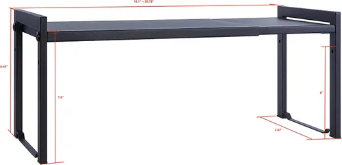 Vista 5 de SunnyPoint Estante de almacenamiento expandible para gabinete, estante organizador de especias de almacenamiento de mesa