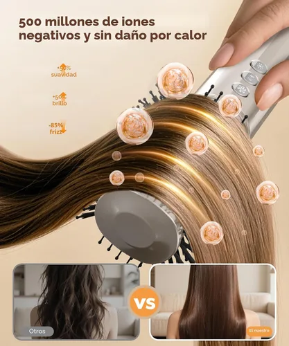 Vista 4 de Cosy Companions Cepillo secador de pelo 6 en 1, 150,000 rpm, ionico negativo de alta velocidad, cepillo secador de pelo para secado rápido, cepillo