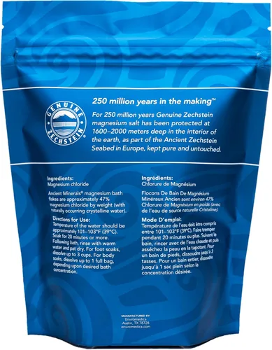 Vista 7 de Ancient Minerals copos de baño de magnesio, bolsa de un solo uso.