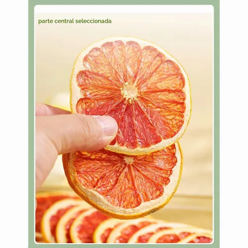 Vista 5 de Mkostlich Rebanadas de pomelo seco, 3.52 oz/100 g de toronja deshidratada para cócteles, rodajas de pomelo rojo, sin azúcar añadido
