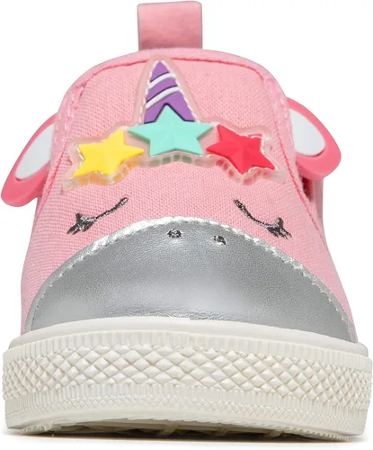 Vista 3 de HLMBB Toddler Shoes Unisex Cartoon for Baby Boys Girls Shoes Cute Animal Hard Bottom Canvas Sole Kids Running Walking Sneakers