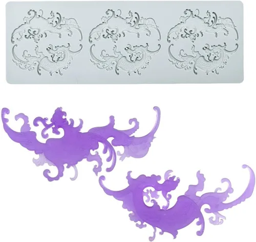 Vista 15 de Moldes de silicona de hojas huecas, moldes de chocolate con forma de corazón, geometría, molde de silicona 3D, molde de hojas de caramelo