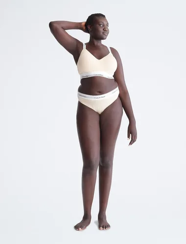 Vista 4 de Calvin Klein Bralette inalámbrico de algodón natural moderno con forro ligero para mujer