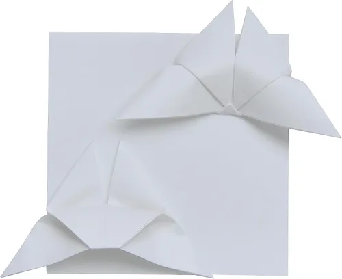 Vista 3 de Paquete de 100 hojas de papel de origami, doble cara, color marfil, 6 x 6 pulgadas, cuadrados de papel para plegar, manualidades de papel, grúa