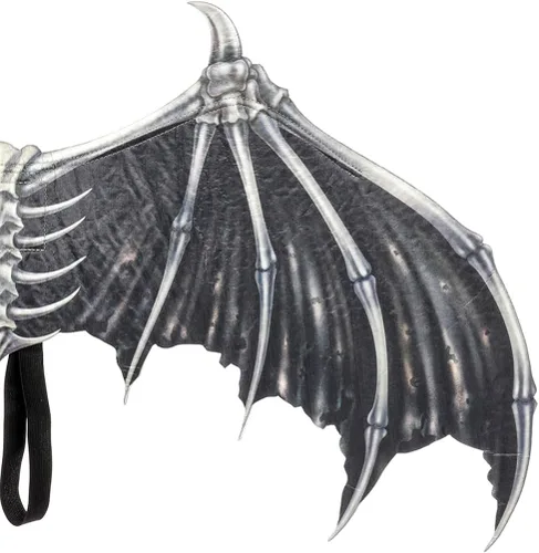 Vista 7 de Generic Alas de diablo de Halloween para cosplay, alas de hueso de diablo no tejidas, plegables para fiesta, cosplay, alas para niños y adultos