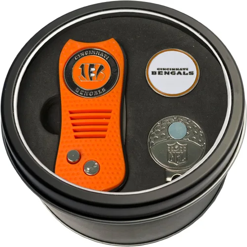 Vista 4 de Team Golf NFL Adult-Unisex Tin Gift Set with Switchfix Divot Tool, Cap Clip, and Ball Marker