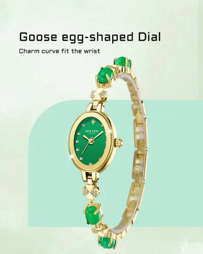 Vista 4 de SOLLEN Relojes para mujer, reloj de pulsera analógico de lujo para mujer, relojes impermeables para mujer