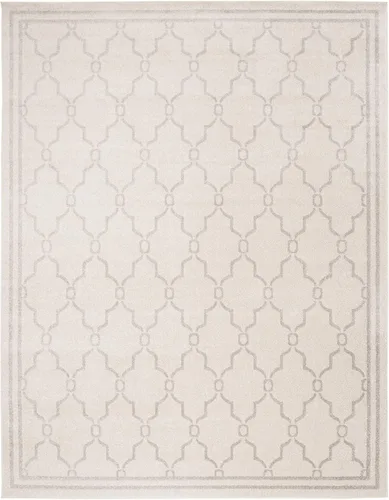Vista 3 de Tapete para interiores/exteriores de la colección Safavieh Amherst AMT414B, color marfil y verde claro, Polipropileno