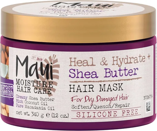 Vista 9 de Maui Moisture Heal & Hydrate + Shea Butter - Champú para reparar e hidratar profundamente el cabello rígido y rizado con aceites de coco