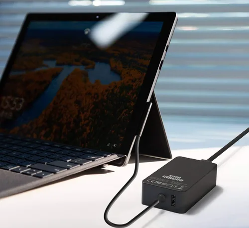 Vista 7 de Surface Pro Surface - Cargador para laptop, adaptador de fuente de alimentación de 65 W [actualizado] para Microsoft Surface Pro 9/8/X/7+/7/6/5/4/3