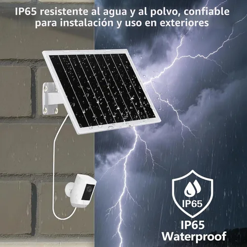 Vista 4 de Panel solar de 8W para cámaras de seguridad recargables de anillo/Eufy/Wyze