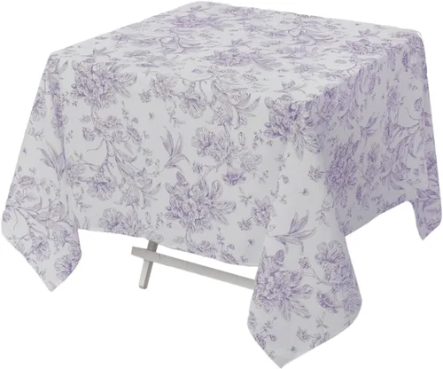 Vista 45 de Efavormart - Mantel rectangular, 60 x 102 pulgadas, resistente a las manchas y a las arrugas, lavable, mantel decorativo oblongo de tela de Amatista