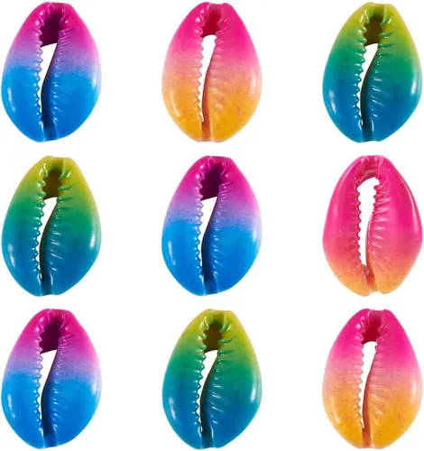 Vista 10 de Cheriswelry 100 cuentas de concha para hacer pulseras, conchas de cauri, cuentas espaciadoras de verano, playa, cuentas ovaladas para hacer