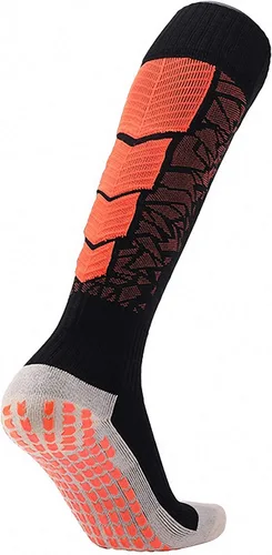 Vista 11 de Calcetines deportivos unisex gruesos hasta la rodilla con puntos de goma para espinilleras de béisbol/fútbol/fútbol