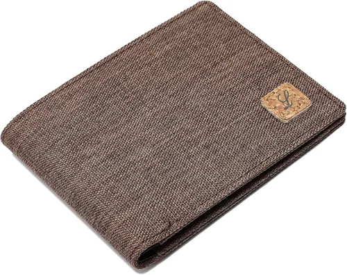 Vista 5 de Cartera de tela minimalista con bloqueo RFID plegable