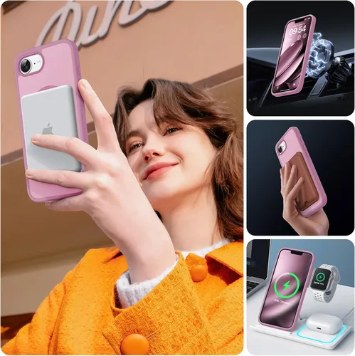 Vista 803 de TOCOL Funda para iPhone 11, compatible con Magsafe, protección completa de cámara, imanes integrados, protección contra caídas, funda translúcida