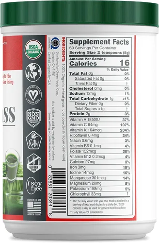 Vista 5 de Green Foods Shots de hierba de trigo, 5.3 onzas, certificado orgánico, kosher, vegano, sin OMG, crudo, sin gluten, cultivado