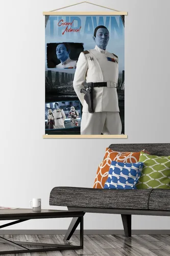 Vista 2 de Trends International Star Wars: Ahsoka - Póster de pared de gran almirante Thrawn, 22.37 x 34.00 pulgadas, paquete de impresión premium y colgador